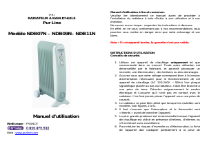 Mode d’emploi Pur Line NDB09N Chauffage