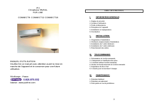 Mode d’emploi Pur Line CONNECT18 Climatiseur