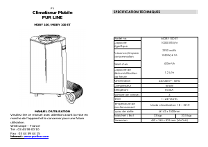 Manual de uso Pur Line MOBY 100 Aire acondicionado