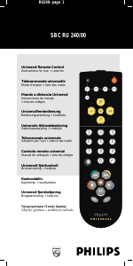 Käyttöohje Philips SBC RU 240 Kaukosäädin