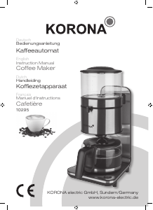 Manual Korona 10295 Coffee Machine