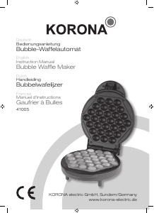 Manual Korona 41005 Waffle Maker