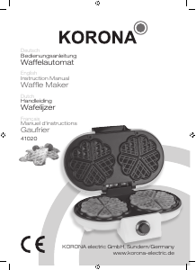 Bedienungsanleitung Korona 41020 Waffeleisen