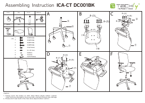 Bruksanvisning Techly ICA-CT DC001BK Arbetsstol