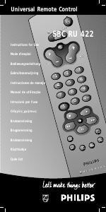 Mode d’emploi Philips SBC RU 422 Télécommande