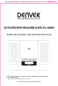 Instrukcja Denver MC-5220MK2 Zestaw stereo