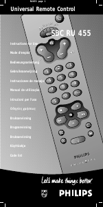 Manual de uso Philips SBC RU 455 Control remoto