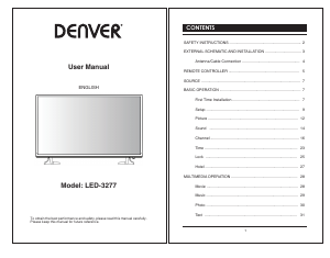 Manual Denver LED-3277 LED Television