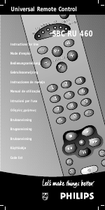 Manuale Philips SBC RU 460 Telecomando