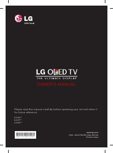 Manual LG 55EA970W OLED Television