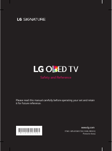 Manual LG OLED65G6V OLED Television