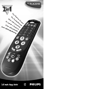 Manual Philips SBC RU 620 Remote Control