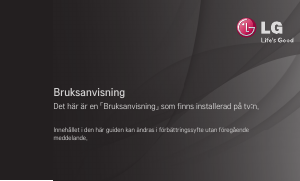 Bruksanvisning LG 84LM960W LED TV