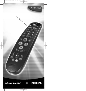 Manual Philips SBC RU 644 Remote Control
