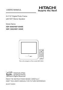 Manual Hitachi HDF-8040E Digital Photo Frame