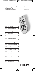 Manual de uso Philips SRP1001 Control remoto