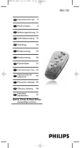 Manual de uso Philips SRU152 Control remoto