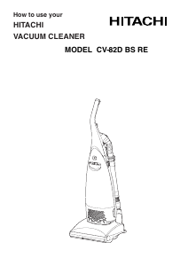 Manual Hitachi CV-82D BS RE Vacuum Cleaner