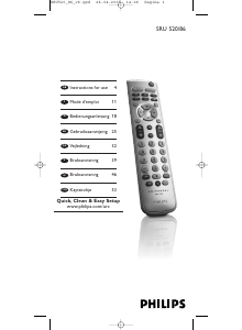 Manual Philips SRU520 Remote Control