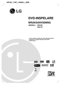 Bruksanvisning LG DR165P1 DVD spelare
