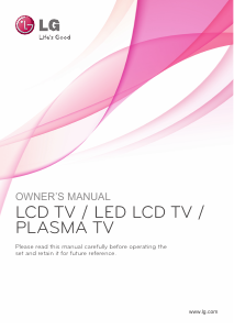 Bruksanvisning LG 60PZ550N Plasma TV