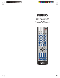Manual Philips SRU3006L Remote Control