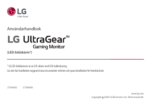 Bruksanvisning LG 27GN950-B UltraGear LED skärm