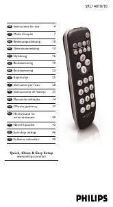 Manual Philips SRU4010 Remote Control