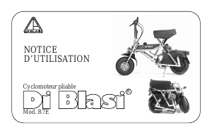 Mode d’emploi Di Blasi R7E Vélomoteur