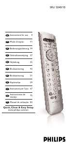 Manual Philips SRU5040 Remote Control