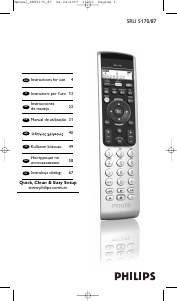 Manual de uso Philips SRU5170 Control remoto