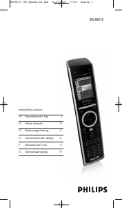 Manual Philips SRU8015 Remote Control