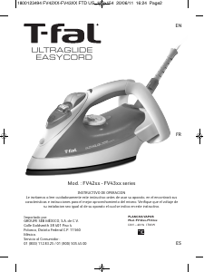 Manual de uso Tefal FV4249X2 Ultraglide Easycord Plancha