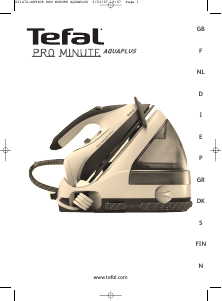 Manual Tefal GV8500E0 Pro Minute Aquaplus Ferro
