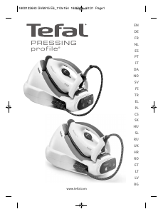 Manual Tefal GV6915E6 Pressing Profile Ferro