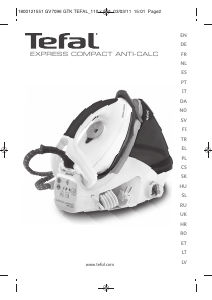 Instrukcja Tefal GV7096Z2 Express Compact Anti-Calc Żelazko