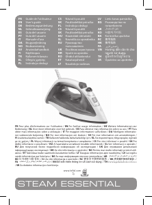 Handleiding Tefal FV1026L0 Steam Essential Strijkijzer