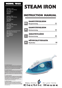 Bruksanvisning Electric House 70155 Strykejern
