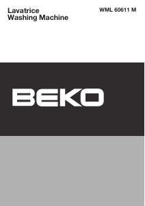 Manual BEKO WML 60611 M Washing Machine