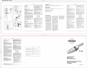 Mode d’emploi Progress PB3300 Aspirateur à main