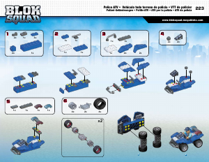 Manual de uso Mega Bloks set 223 Blok Squad Vehículo todoterreno de policía