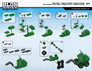 Manuale Mega Bloks set 224 Blok Squad Artiglieria esercito