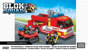 Handleiding Mega Bloks set 2422 Blok Squad Brandweereenheid