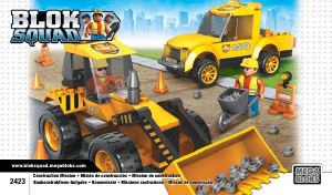 Handleiding Mega Bloks set 2423 Blok Squad Bouwvoertuigen