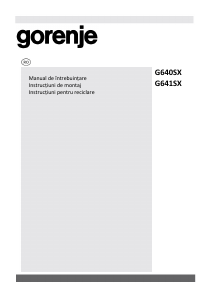 Manual Gorenje G641SX Plită