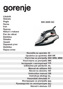 Manuál Gorenje SIH 2600GC Žehlička