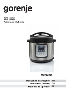 Manual Gorenje MC6MBK Multi Cooker