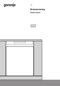 Bruksanvisning Gorenje GU62DW Diskmaskin