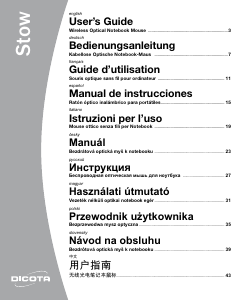 Manual de uso Dicota Stow Ratón