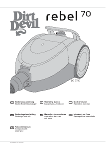 Mode d’emploi Dirt Devil DD7700 Rebel70 Aspirateur